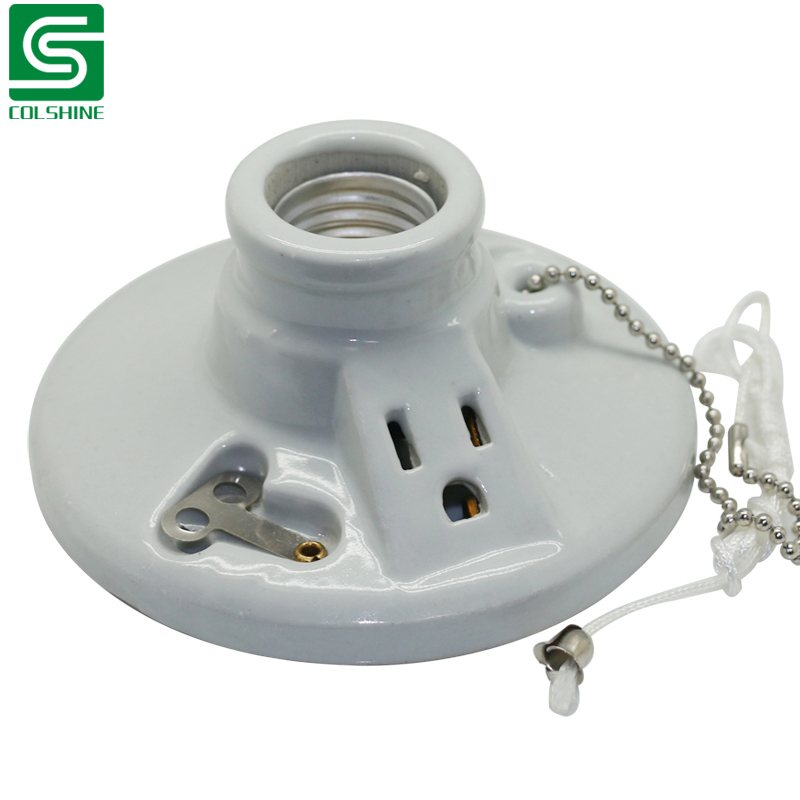 Ceramic Lamp Holder with Outlet